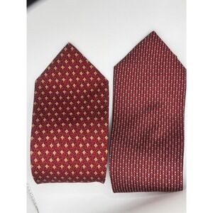JOS.A.BANK Corporate Collection Silk Necktie Mens Red Patterned 2-Piece‎